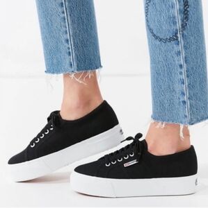 Superga Black and White Women's Sneakers